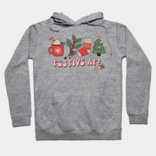 Retro Funny Christmas Festive AF Hoodie